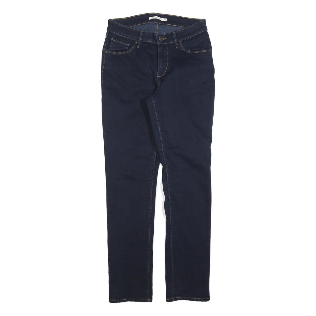 LEVI'S Womens Slim Dark Blue Denim Slim Jeans W29 L30 Stylish Classic Zip