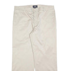 DOCKERS Mens Cotton Blend Beige Relaxed Straight Trousers W36 L29 Classic Fit