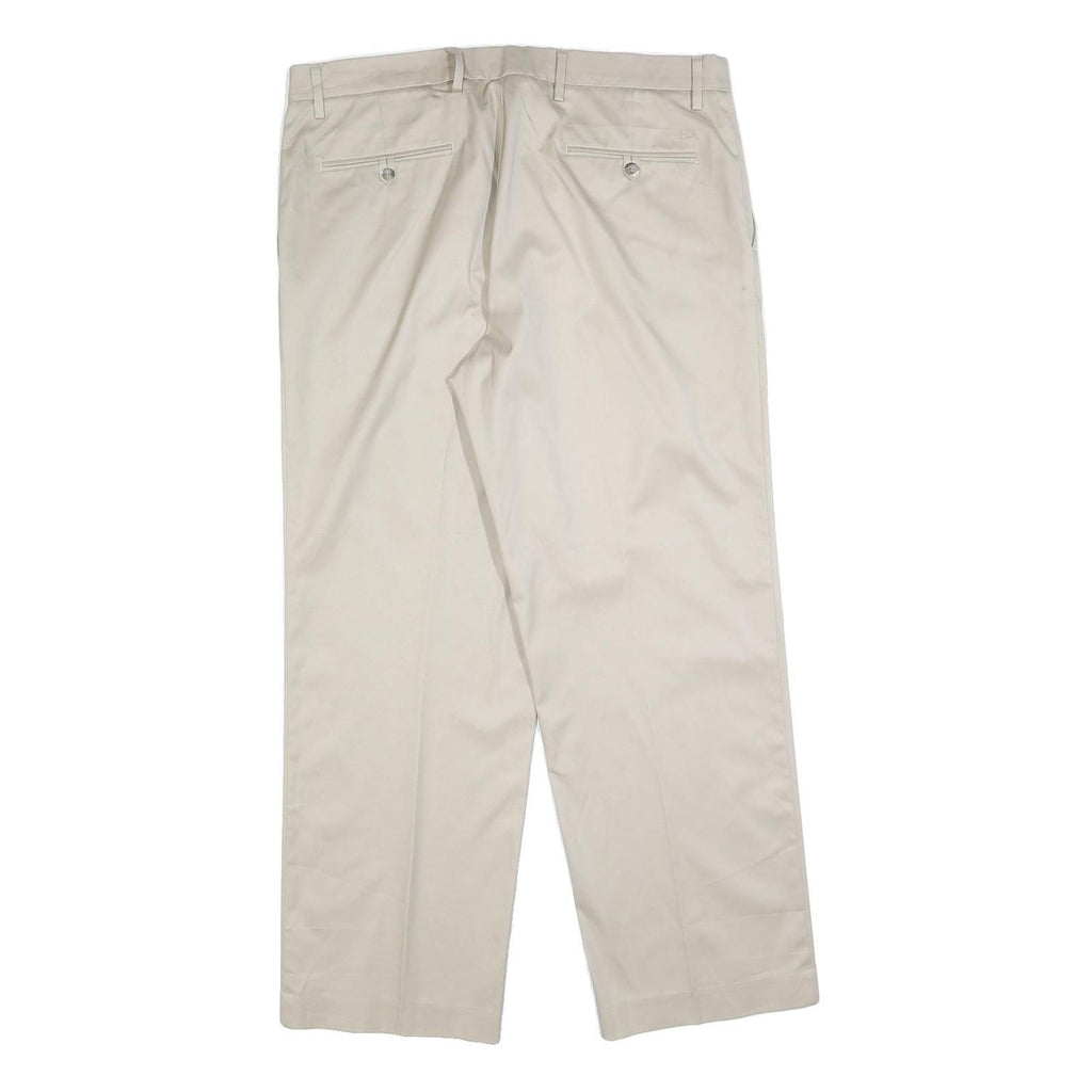 DOCKERS Mens Cotton Blend Beige Relaxed Straight Trousers W36 L29 Classic Fit