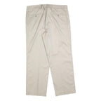 DOCKERS Mens Cotton Blend Beige Relaxed Straight Trousers W36 L29 Classic Fit