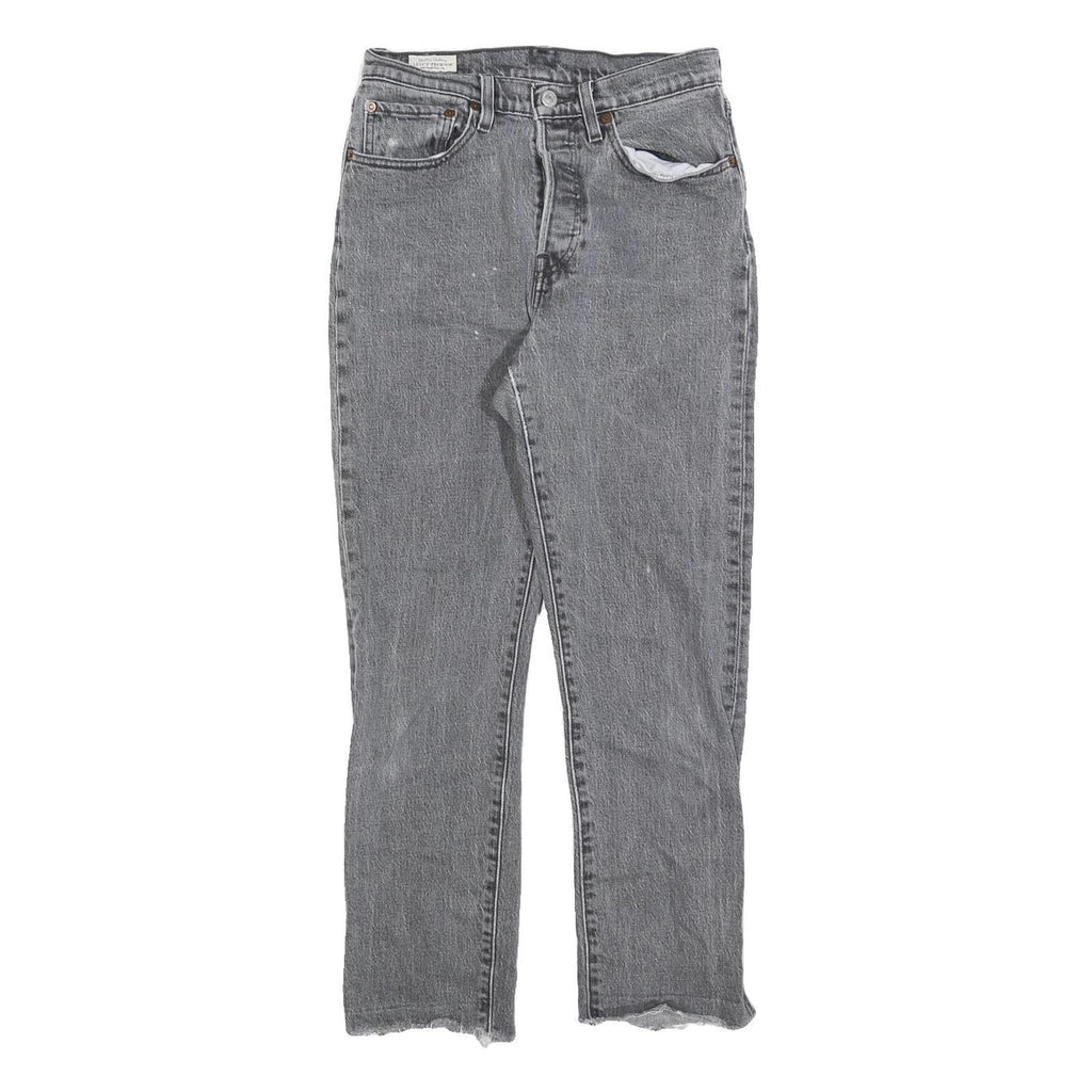 LEVI'S 501 BIG E Womens Jeans Grey Regular Straight Denim Medium W26 L25 Button