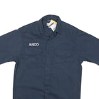 CARHARTT Mens Blue Work Shirt M Cotton Blend Short Sleeve Button