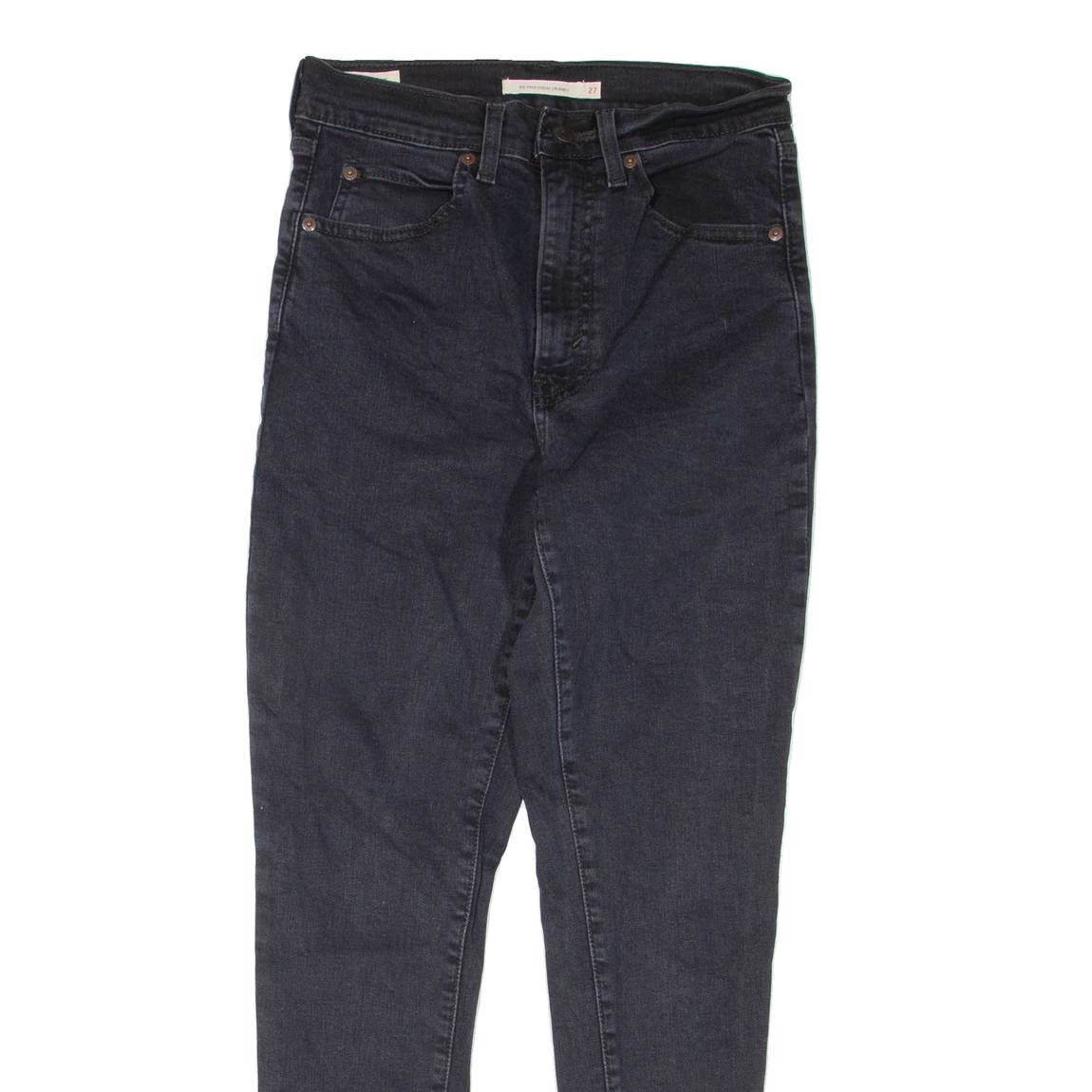 LEVI'S Retro High Womens Jeans Black Regular Skinny W27 L29