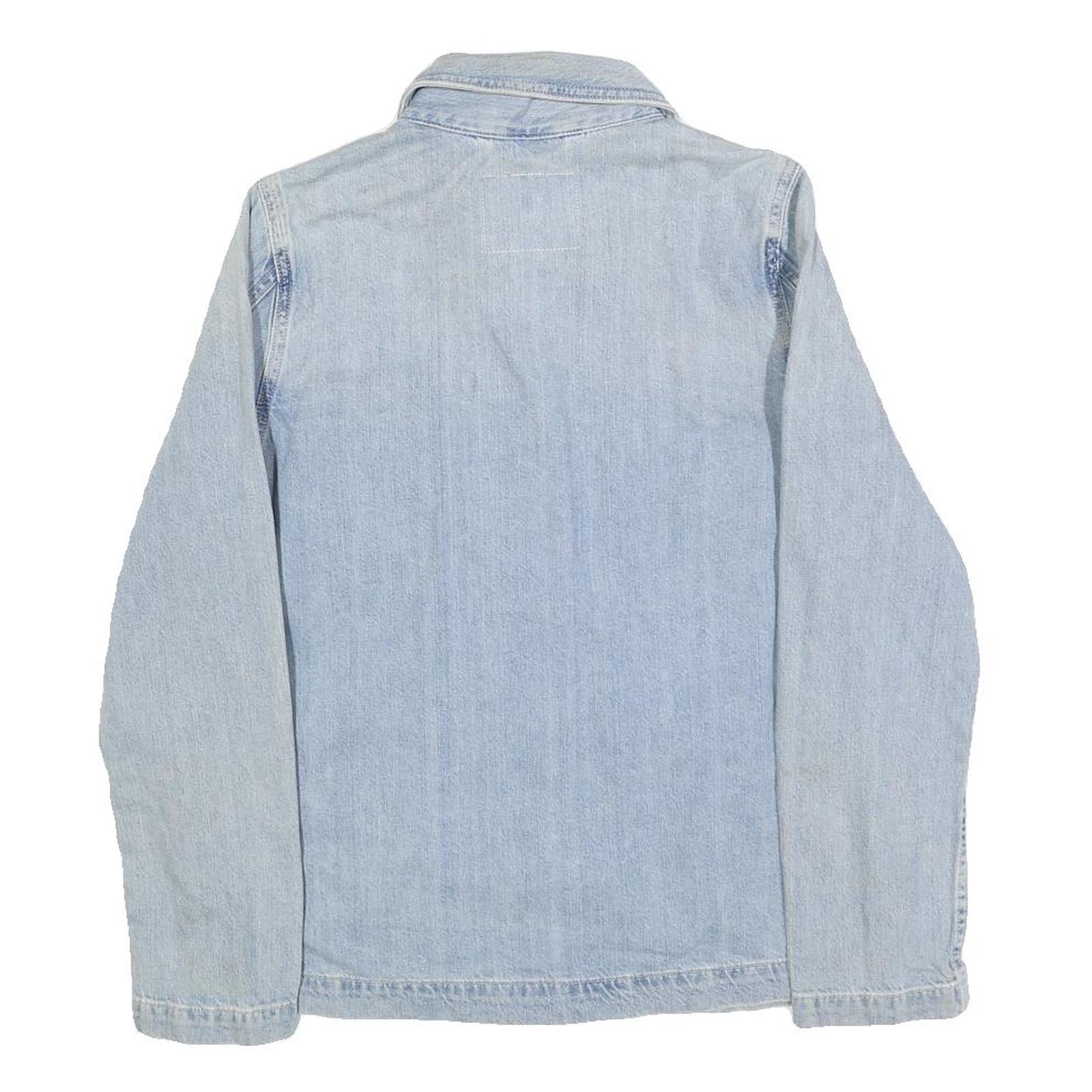 LEVI'S Womens Blue Denim Jacket XS Cotton Button Closure Classic Fit Plain