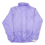 Mens Purple Nylon Zip Jacket L Outerwear Regular Fit Lightweight Pocketed