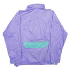 Mens Purple Nylon Zip Jacket L Outerwear Regular Fit Lightweight Pocketed