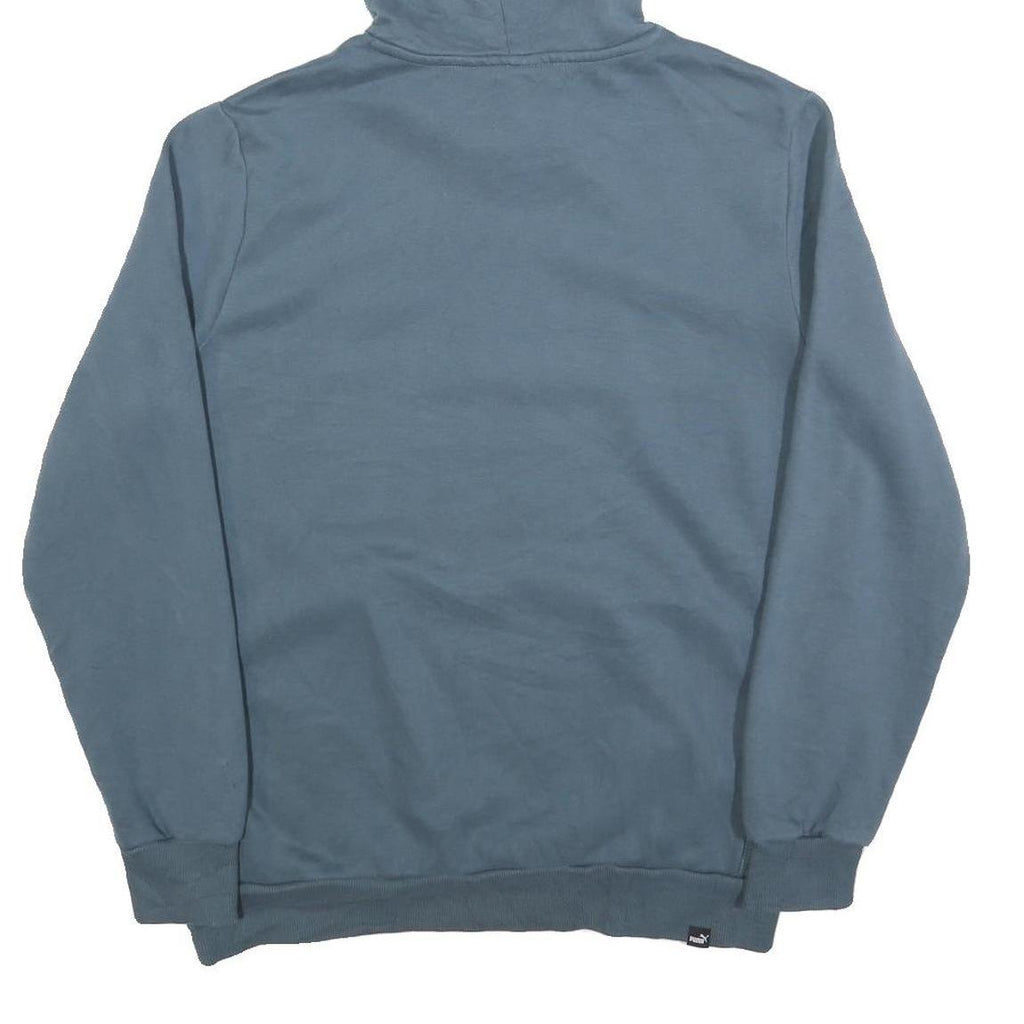 PUMA Mens Blue Hoodie M Cotton Blend Pullover Casual Sportswear