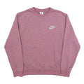 NIKE Mens Pink Crew Neck M Sweatshirt Cotton Pullover Casual Logo