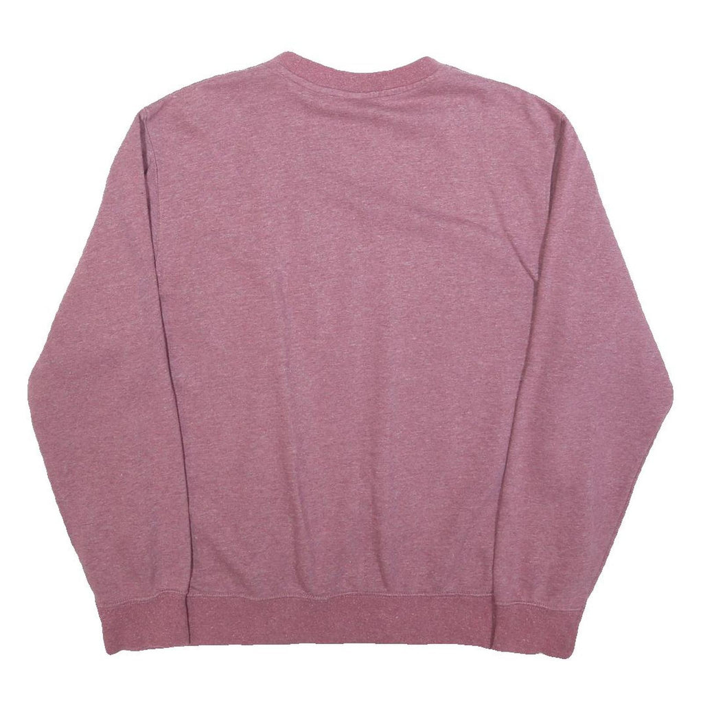 NIKE Mens Pink Crew Neck M Sweatshirt Cotton Pullover Casual Logo