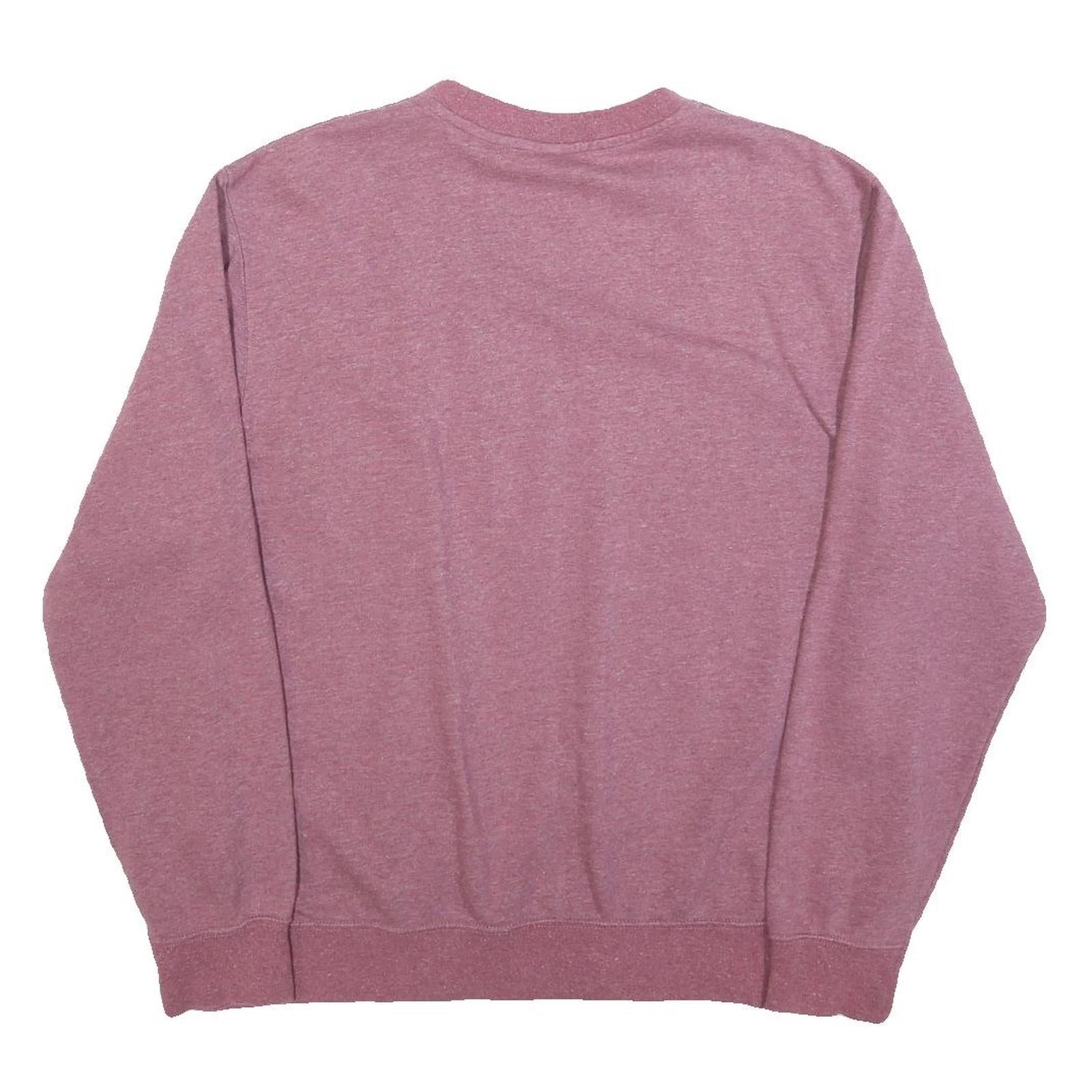 NIKE Mens Pink Crew Neck M Sweatshirt Cotton Pullover Casual Logo