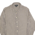 KAREN KANE Womens Black & White Checked Shirt Long Sleeve Button Neck M Casual