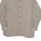 KAREN KANE Womens Black & White Checked Shirt Long Sleeve Button Neck M Casual