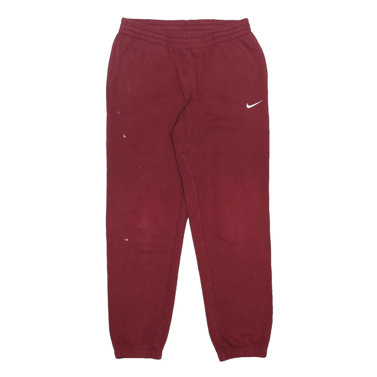 NIKE Mens Joggers Maroon Slim Tapered M W31 L32 Cotton Blend Casual Wear