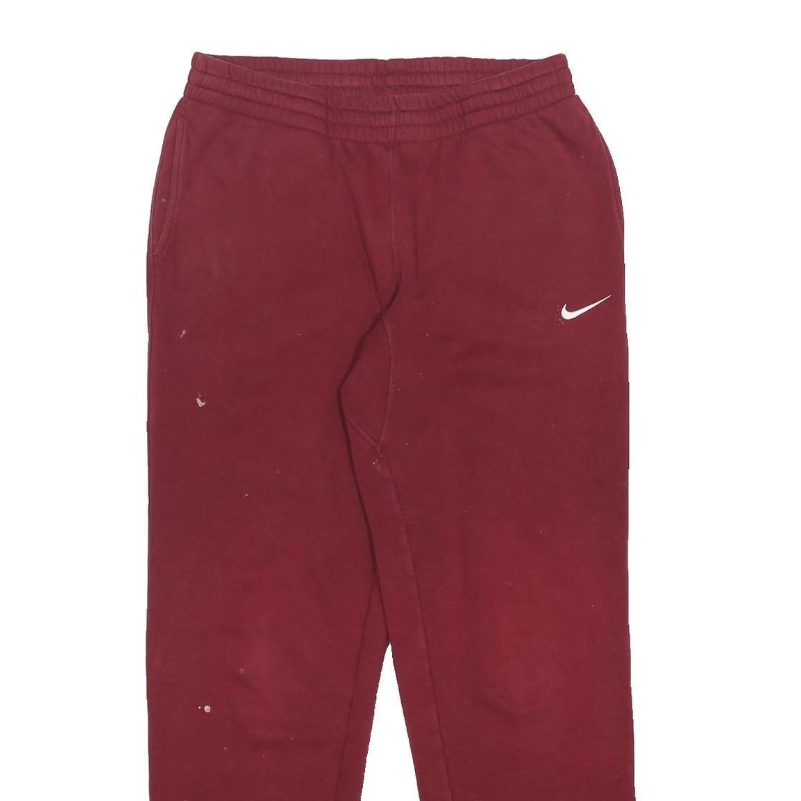 NIKE Mens Joggers Maroon Slim Tapered M W31 L32 Cotton Blend Casual Wear