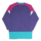 LAUREN HANSEN SPORT Womens Purple & Pink Patterned Button Up Cotton Blend Jumper