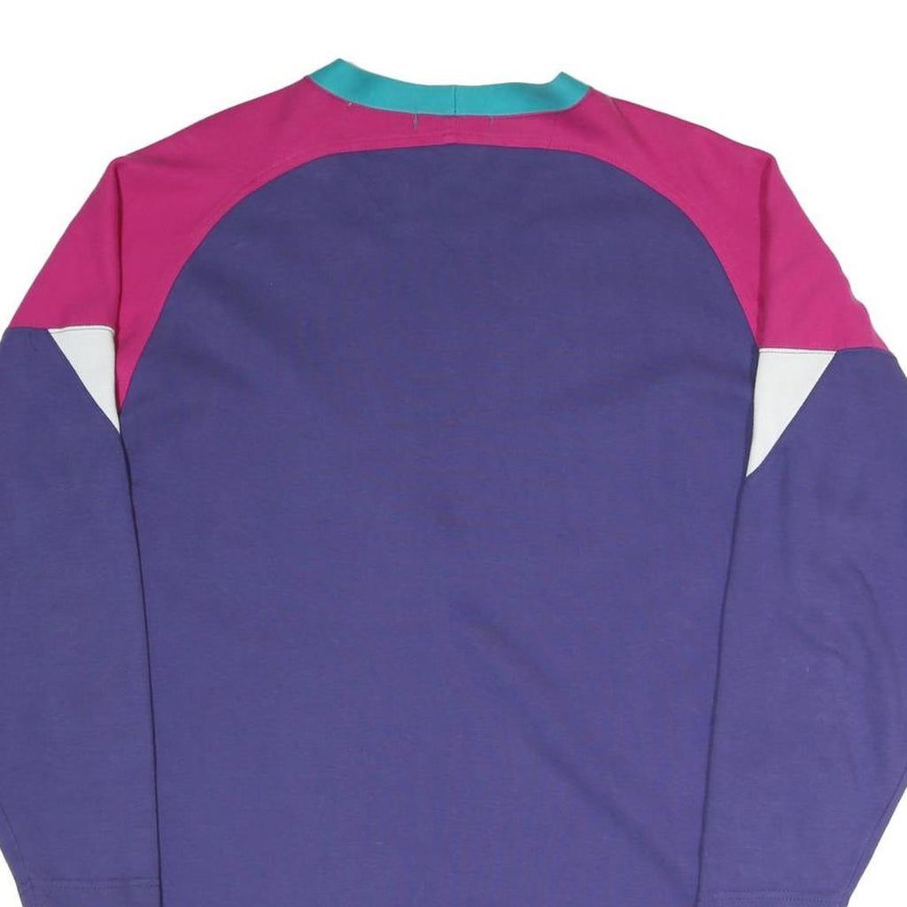 LAUREN HANSEN SPORT Womens Purple & Pink Patterned Button Up Cotton Blend Jumper