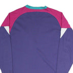 LAUREN HANSEN SPORT Womens Purple & Pink Patterned Button Up Cotton Blend Jumper