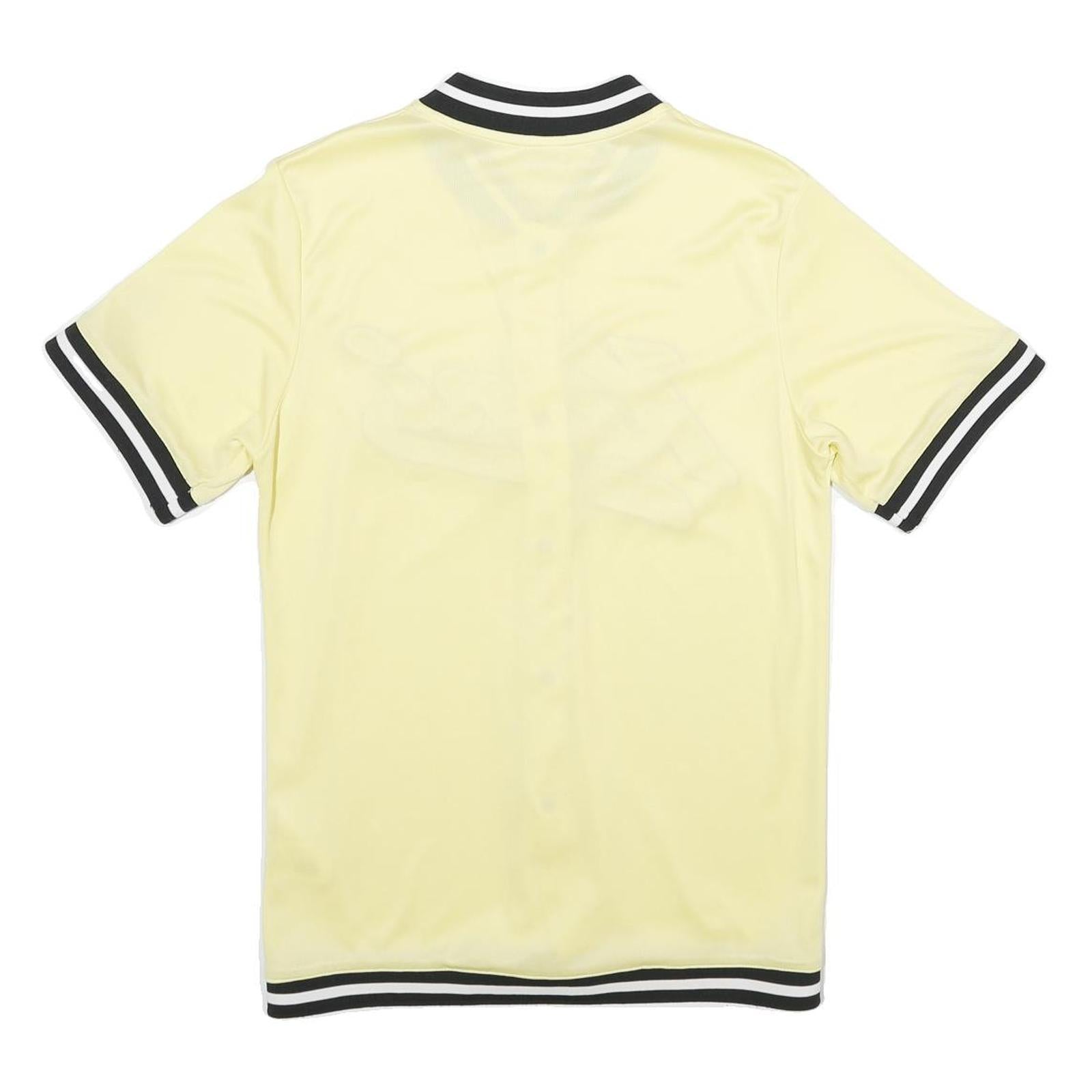 KARL KANI Mens Yellow Black Baseball Style XS Short Sleeve Crew Neck Kani Logo