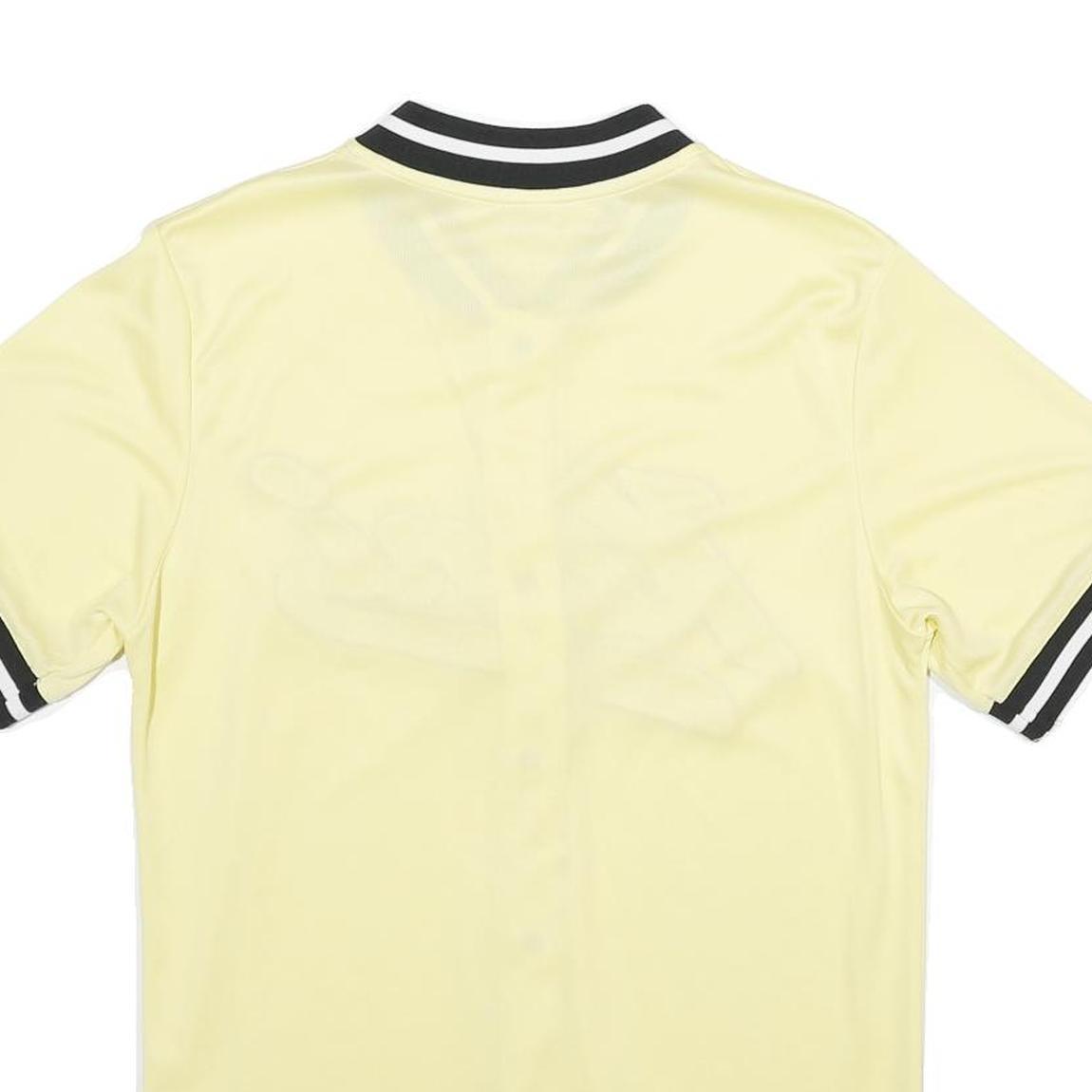 KARL KANI Mens Yellow Black Baseball Style XS Short Sleeve Crew Neck Kani Logo