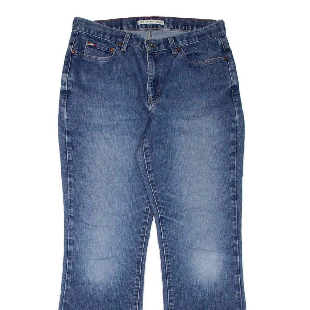 TOMMY HILFIGER Womens Jeans Blue Regular Bootcut Stone Wash W30 L30