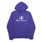 CHAMPION Womens Purple Hoodie M Classic Logo Pullover Sweatshirt