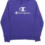 CHAMPION Womens Purple Hoodie M Classic Logo Pullover Sweatshirt