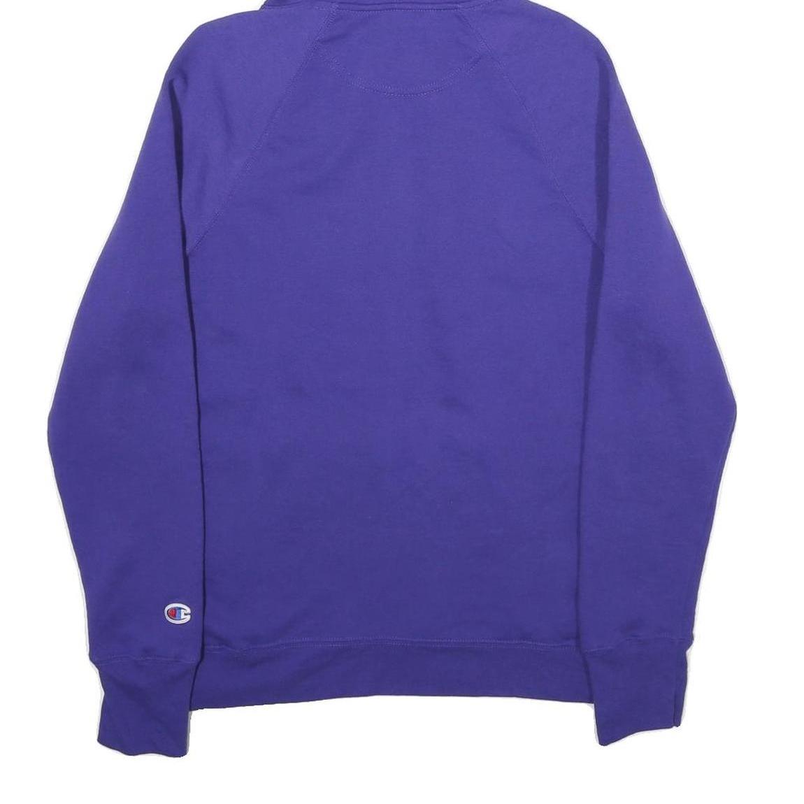 CHAMPION Womens Purple Hoodie M Classic Logo Pullover Sweatshirt