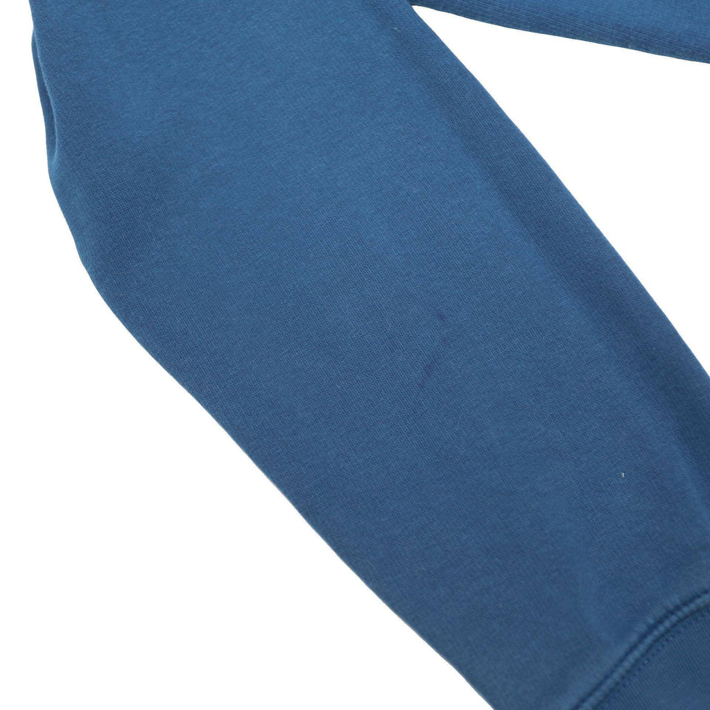 CHAMPION Womens Blue Pullover Hoodie M Cotton Blend Relaxed Fit ¼ Zip Drawstring