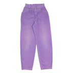 LEE Womens Cotton Blend Purple Relaxed Straight Trousers W22 L28 Casual Comfort