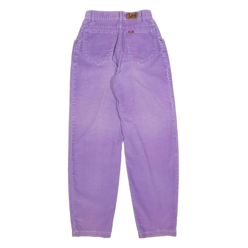 LEE Womens Cotton Blend Purple Relaxed Straight Trousers W22 L28 Casual Comfort