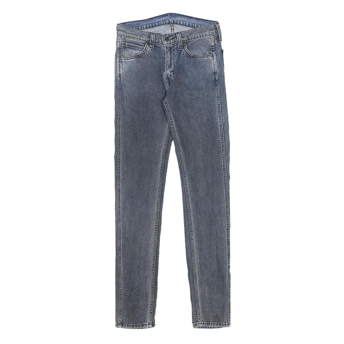 LEVI'S 519 Mens Jeans Blue Slim Skinny Denim Medium W30 L34 Classic Zip Pocket