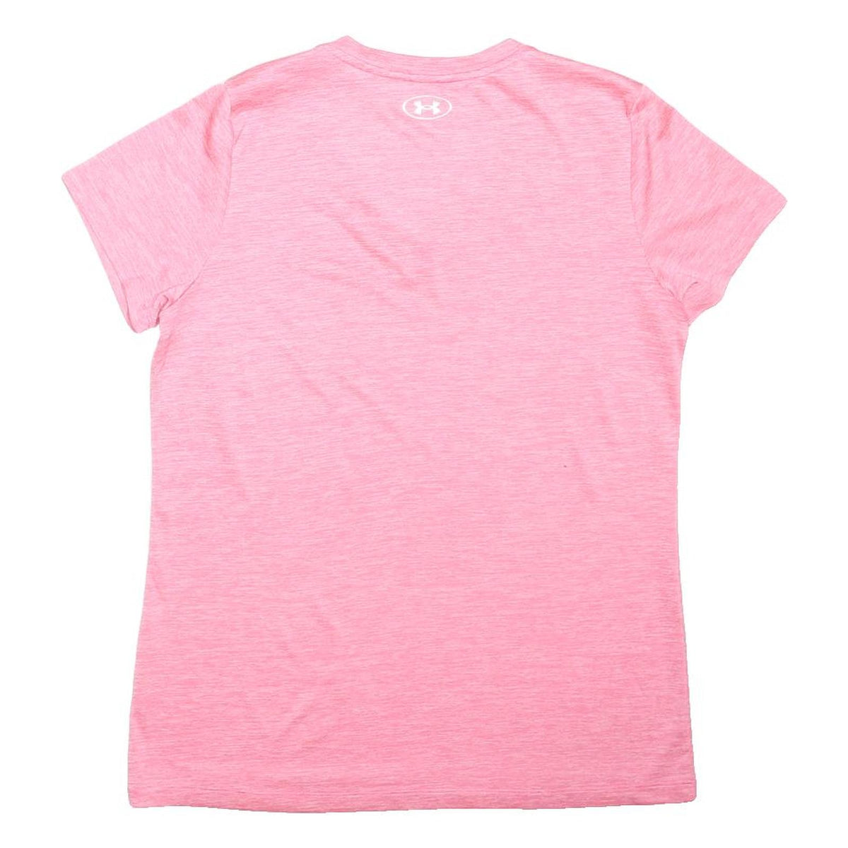 UNDER ARMOUR Womens Pink Heather Performance T-Shirt M Short Sleeve V-Neck