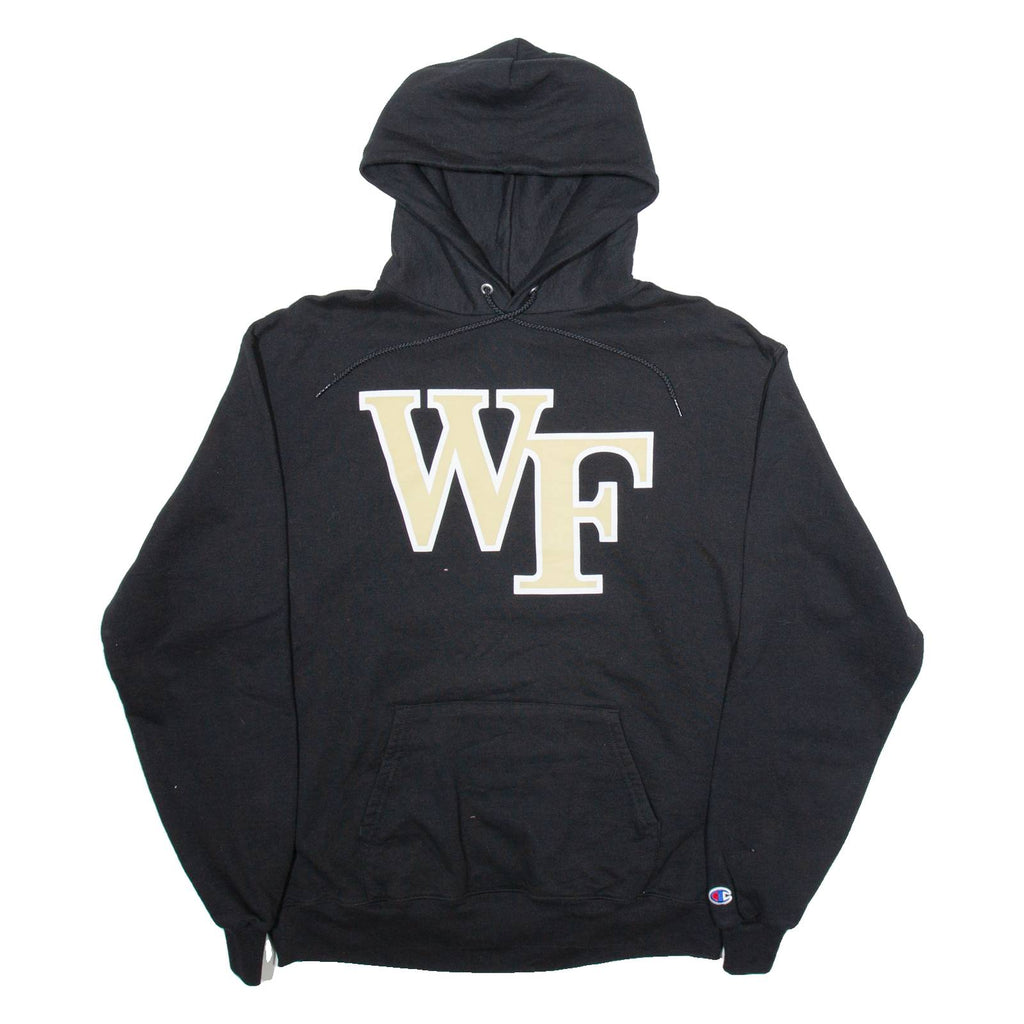 CHAMPION WF Mens Black Hoodie USA S
