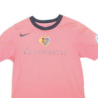 NIKE Boys Pink FC Basel 1893 Football Shirt XL Short Sleeve Crew Neck Sports