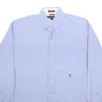 TOMMY HILFIGER Mens Blue Shirt M Button-Down Collar Cotton Midweight Casual Long