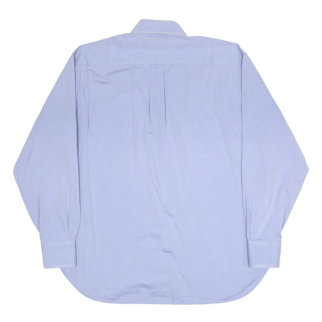 TOMMY HILFIGER Mens Blue Shirt M Button-Down Collar Cotton Midweight Casual Long