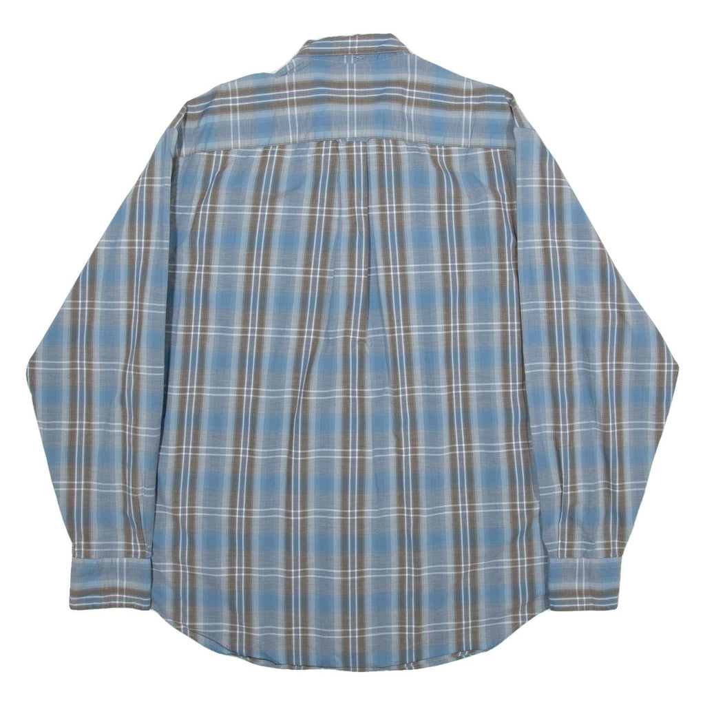 NAUTICA Mens Shirt Blue Check Long Sleeve L