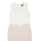 PHASE EIGHT Womens Cream & Pink Sleeveless V-Neck Pencil Polyester Blend Dress