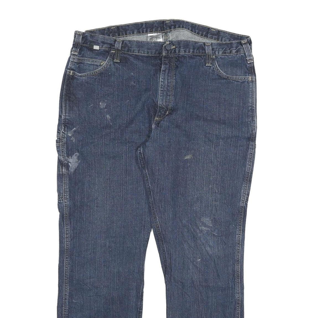CARHARTT Mens Jeans Blue Regular Straight Denim Medium W42 L32 Workwear Zip