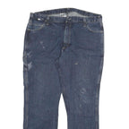 CARHARTT Mens Jeans Blue Regular Straight Denim Medium W42 L32 Workwear Zip