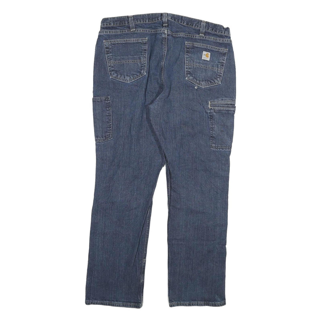 CARHARTT Mens Jeans Blue Regular Straight Denim Medium W42 L32 Workwear Zip