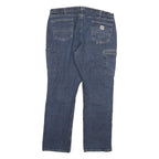 CARHARTT Mens Jeans Blue Regular Straight Denim Medium W42 L32 Workwear Zip