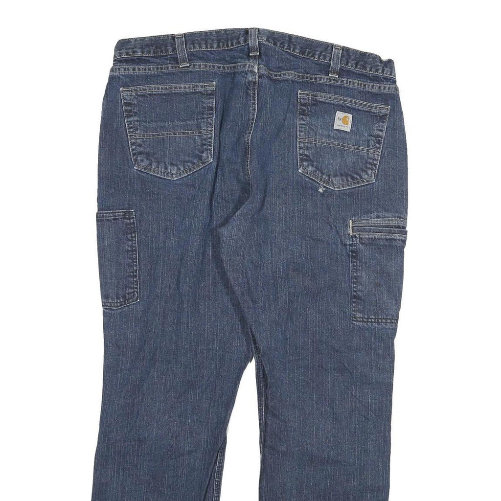 CARHARTT Mens Jeans Blue Regular Straight Denim Medium W42 L32 Workwear Zip