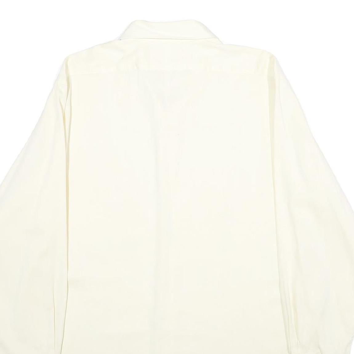 POLO RALPH LAUREN Mens Cream Shirt L Classic Cotton Long Sleeve Casual