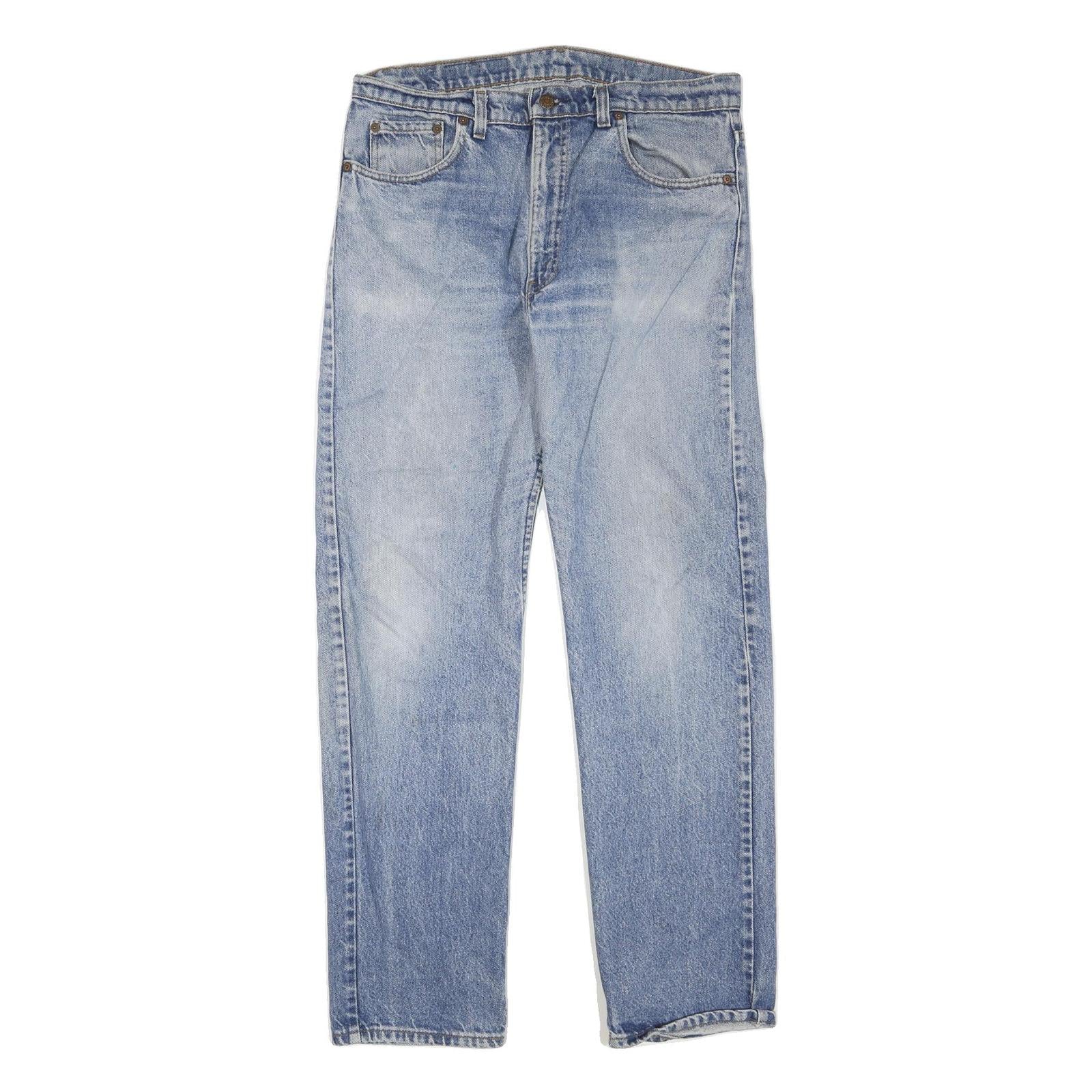 LEVI'S Mens Regular Fit Blue Denim Classic Jeans W34 L32 Zip Closure