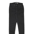 LEVI'S Womens Slim Black Denim Skinny Jeans Cotton Blend W25 L31 Stylish Fit
