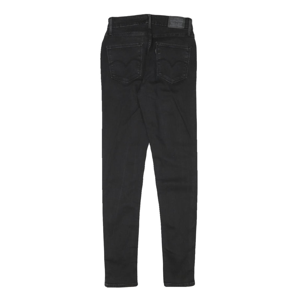 LEVI'S Womens Slim Black Denim Skinny Jeans Cotton Blend W25 L31 Stylish Fit