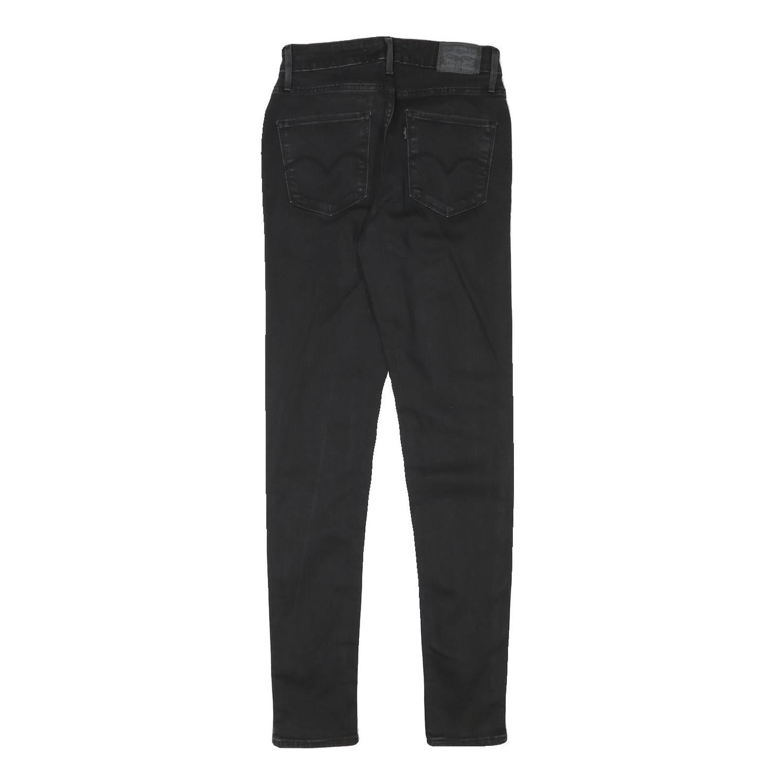 LEVI'S Womens Slim Black Denim Skinny Jeans Cotton Blend W25 L31 Stylish Fit