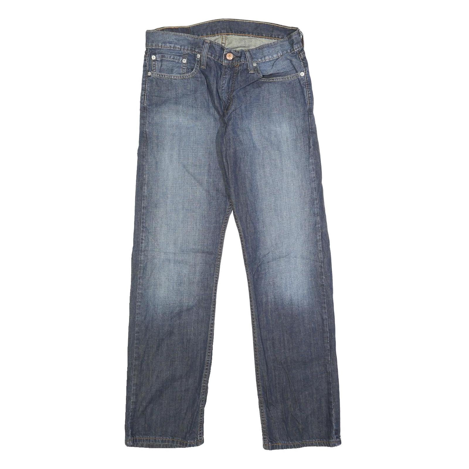 LEVI'S 514 Mens Jeans Blue Slim Straight Denim Medium W31 L30 Zip Cotton