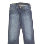 LEVI'S 514 Mens Jeans Blue Slim Straight Denim Medium W31 L30 Zip Cotton